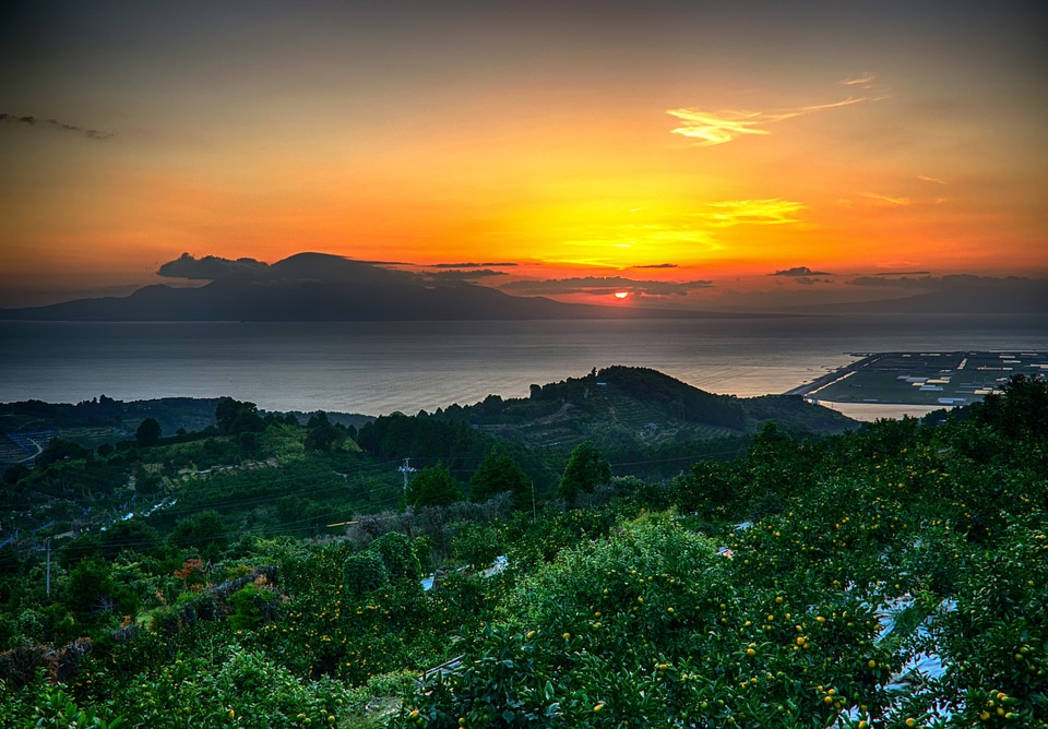 Sunset hdr sea