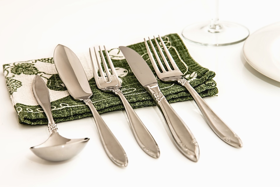 Fork glass kitchen table