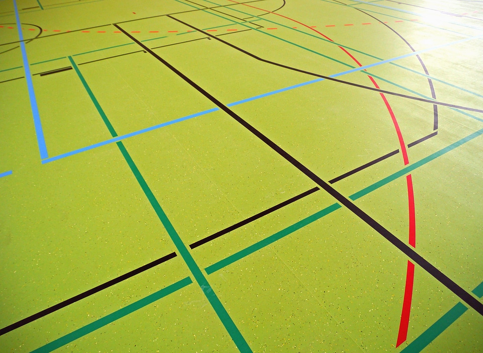 Ball basketball court hall