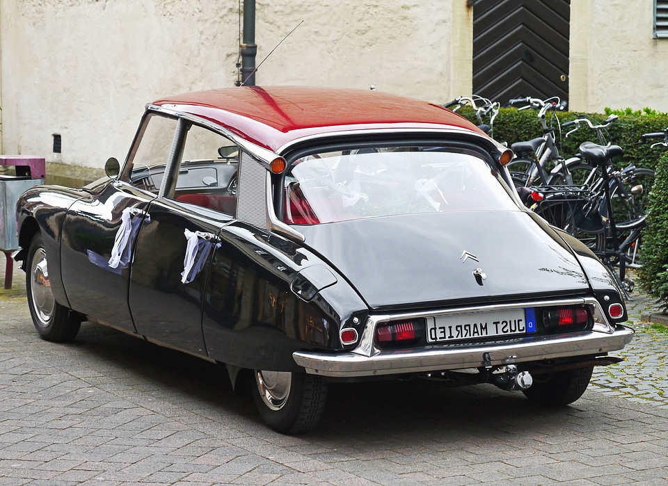 Automobile black car