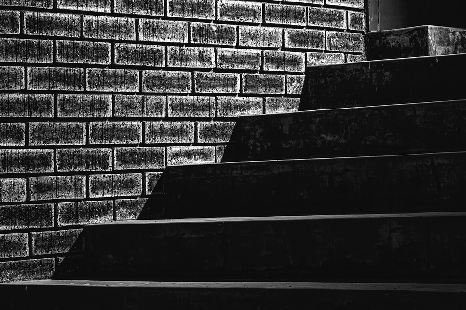Black And White brick concrete photo