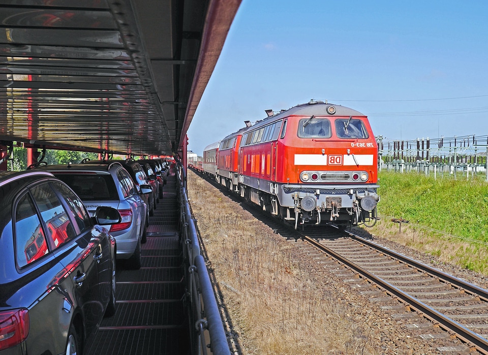 Automobile car railroad photo