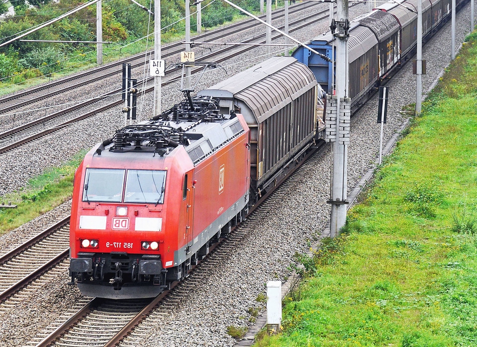 Cargo locomotive railway