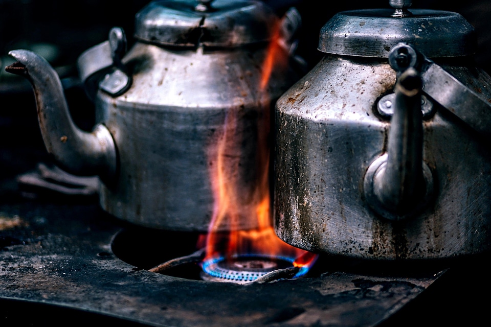 Container fire flame