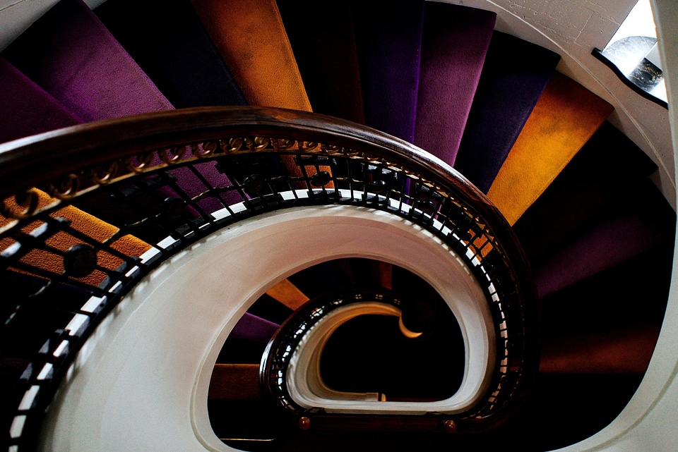 Colorful interior stairs photo
