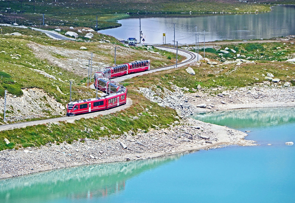 Light railway reflection photo