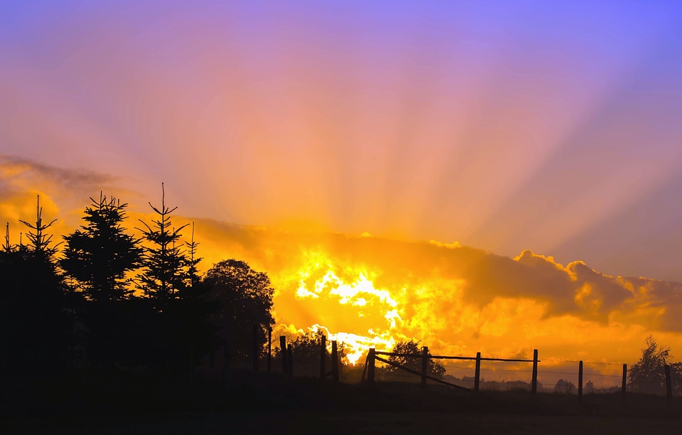 Atmosphere dusk landscape