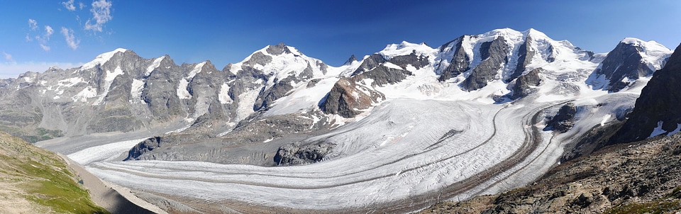 Cold glacier ice photo