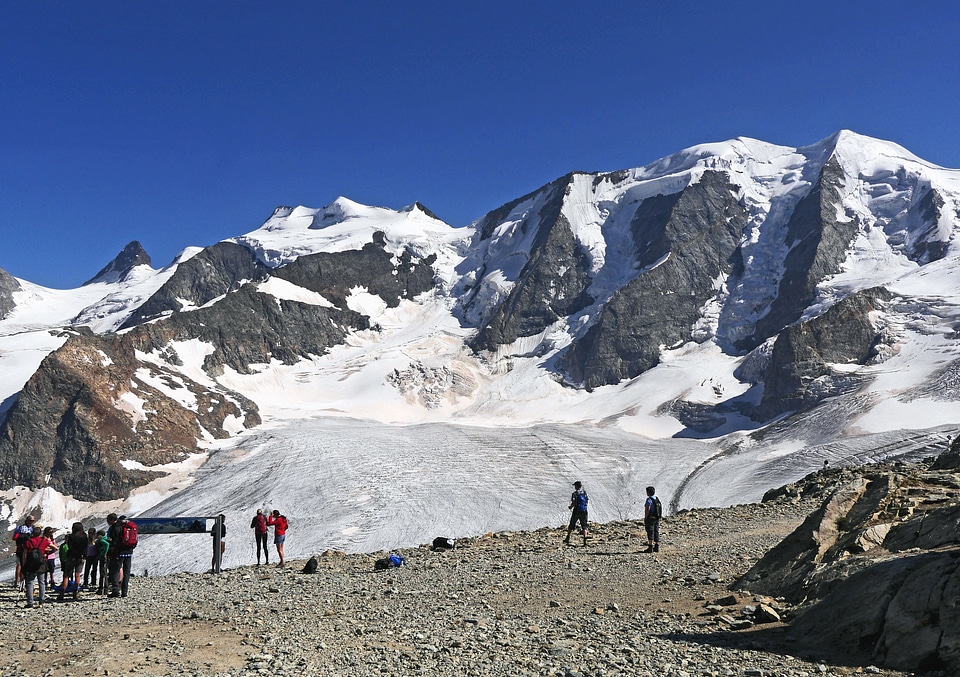 Cold glacier ice photo