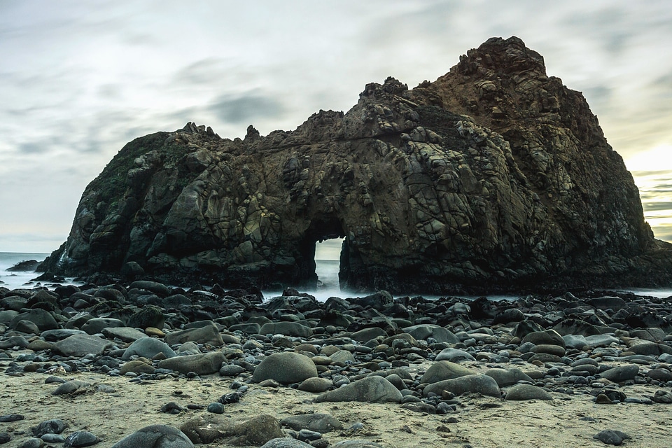 Island landscape ocean