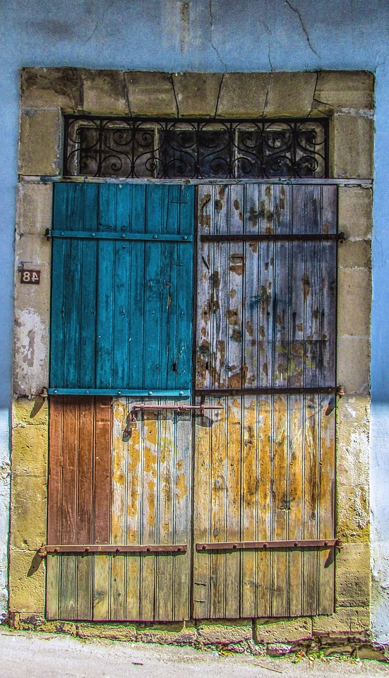 Architecture colorful doors
