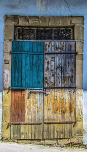 Architecture colorful doors photo