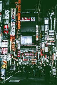 Asia people sidewalk