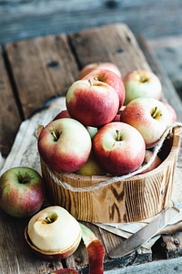 Apple basket food photo