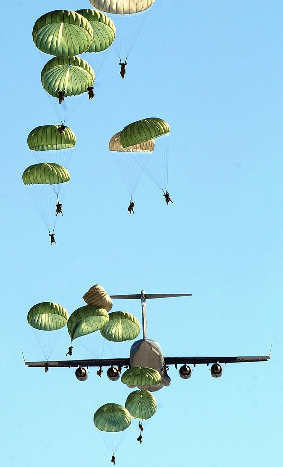 Flight parachute plane
