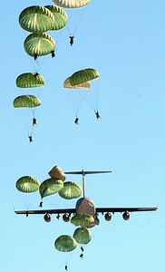 Flight parachute plane
