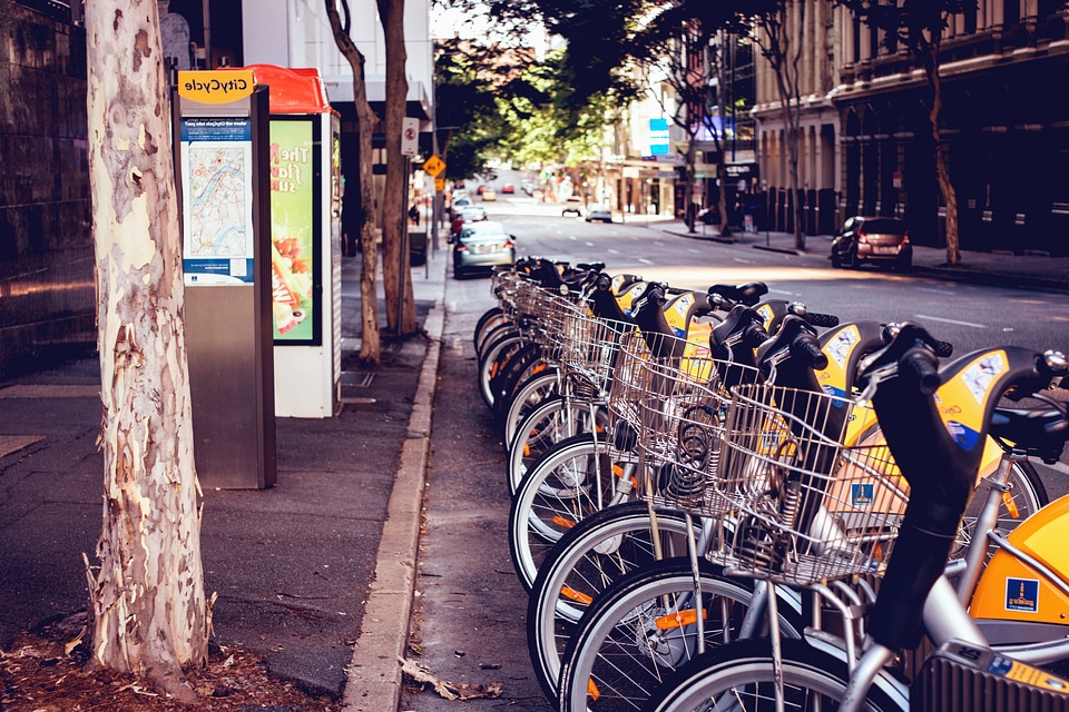 Architecture asphalt bicycle