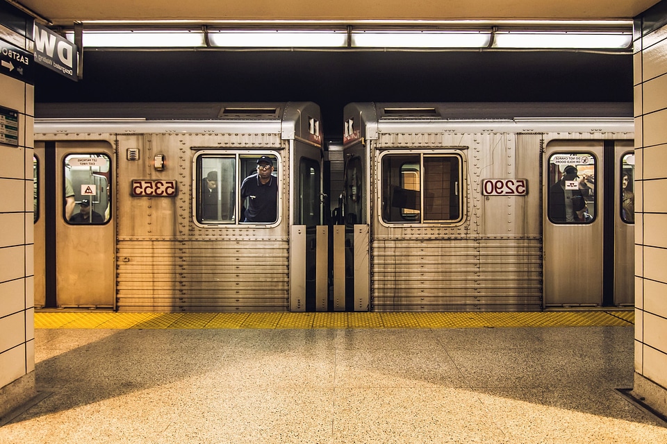 Light people subway photo