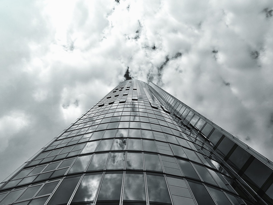 Architecture black and white building
