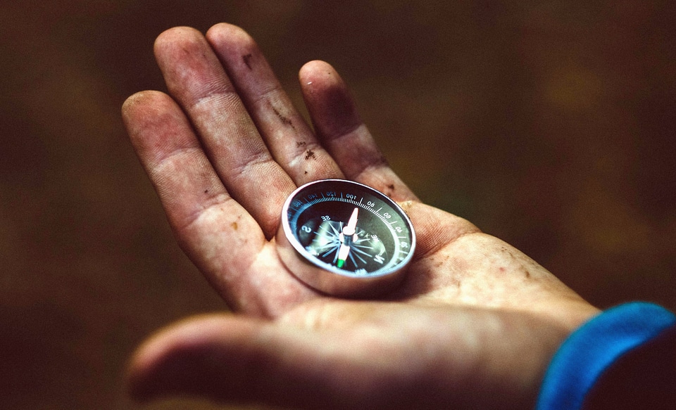 Beautiful Photo compass hand
