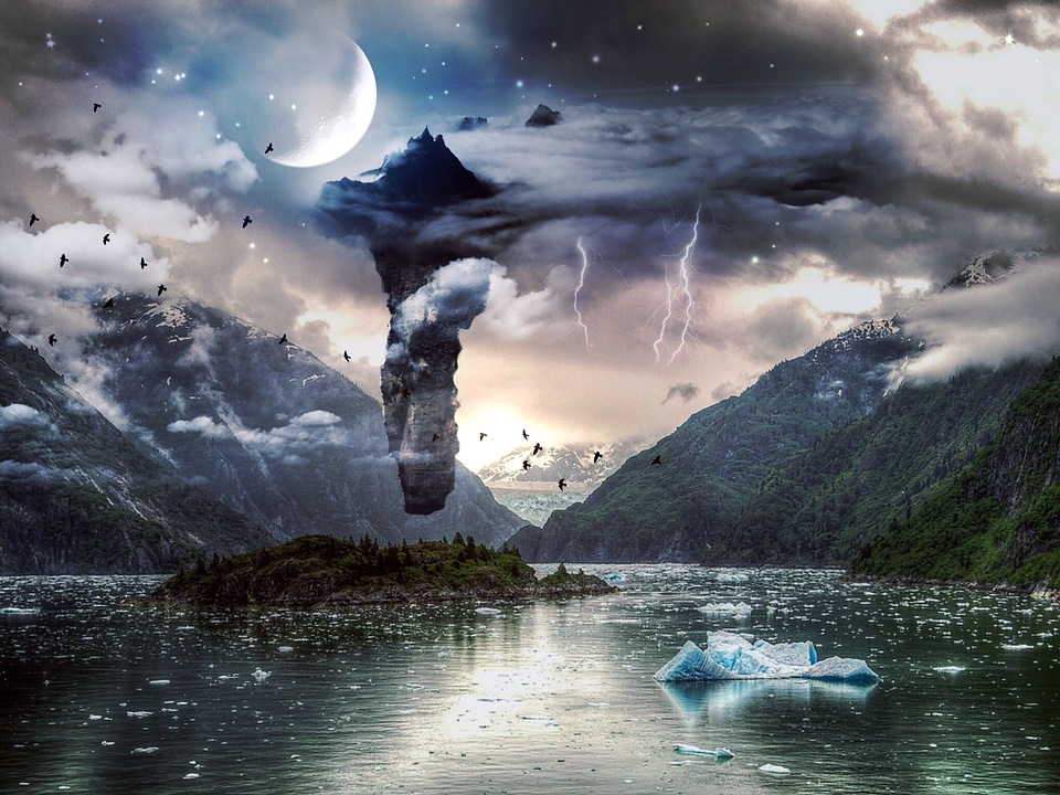Lake clouds mystical