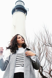Architecture coat girl