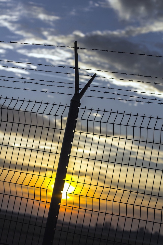 Barbed Wire dusk landscape