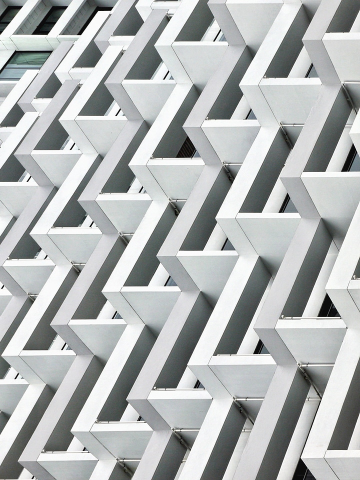 Abstract architecture black and white