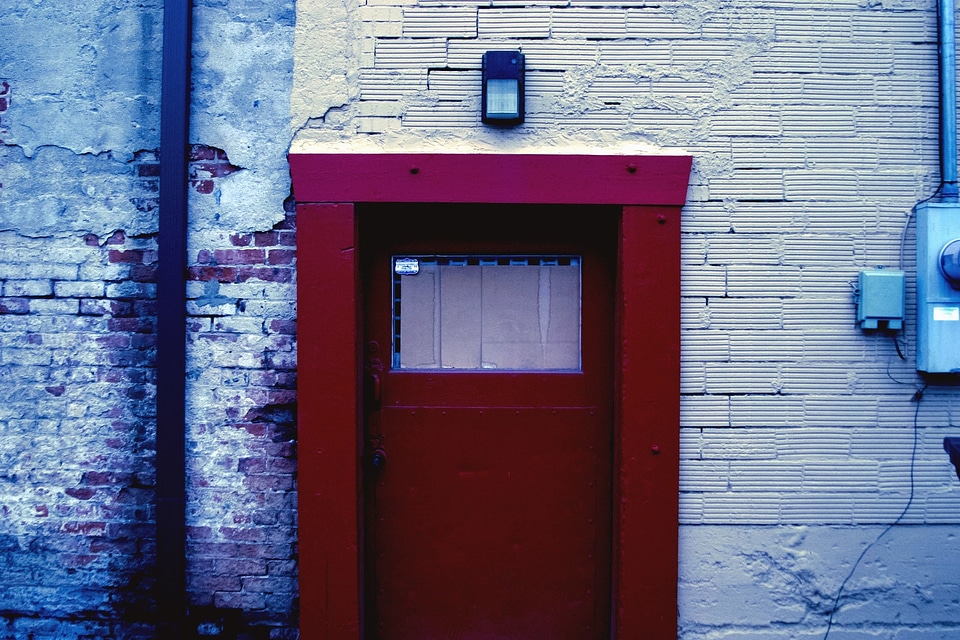 Architecture brick door