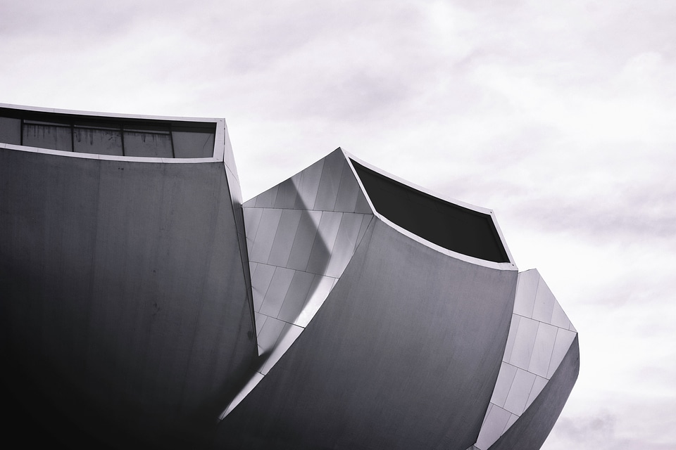 Architecture black black and white