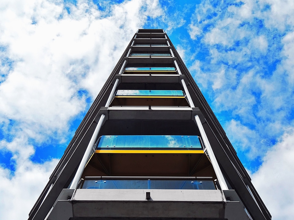 Architecture blue construction