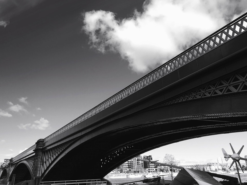 Black And White bridge cloud