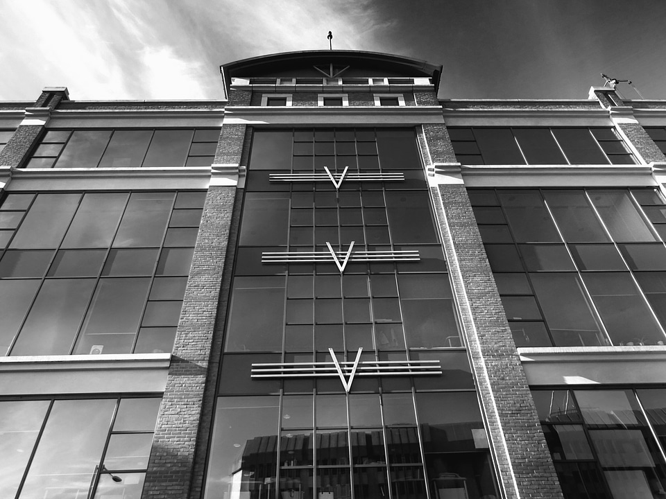 Architecture black and white building