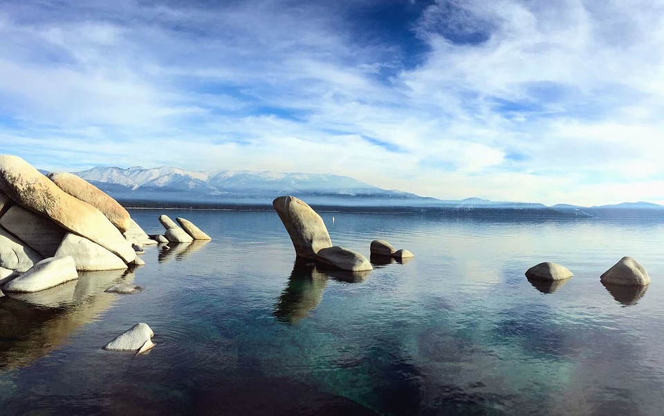 Coast lake landscape