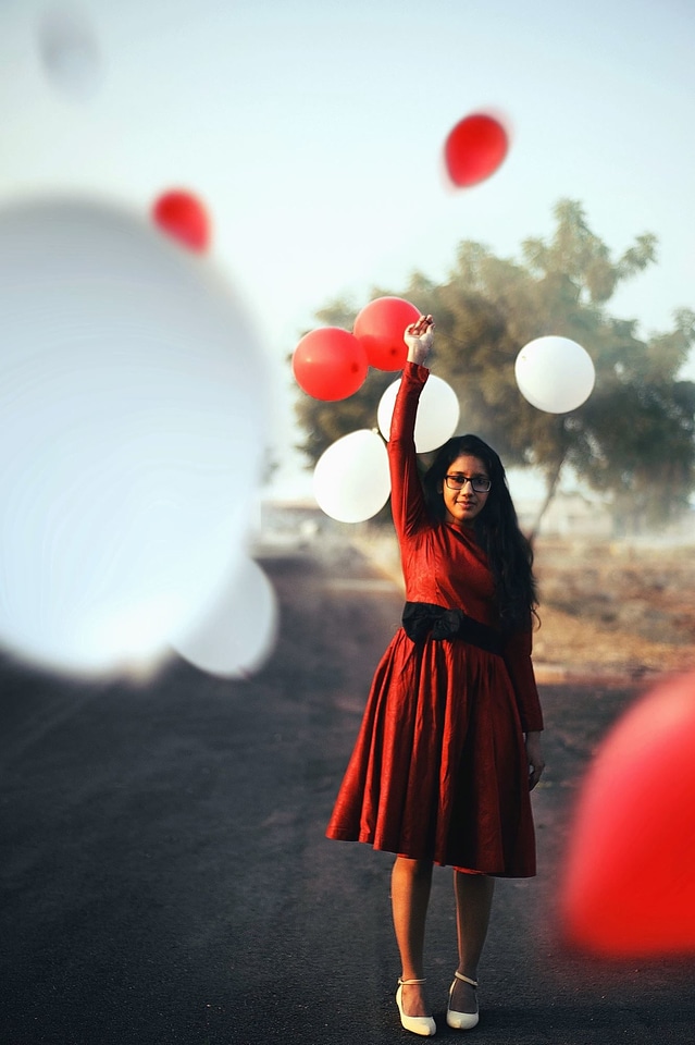 Balloon girl happiness
