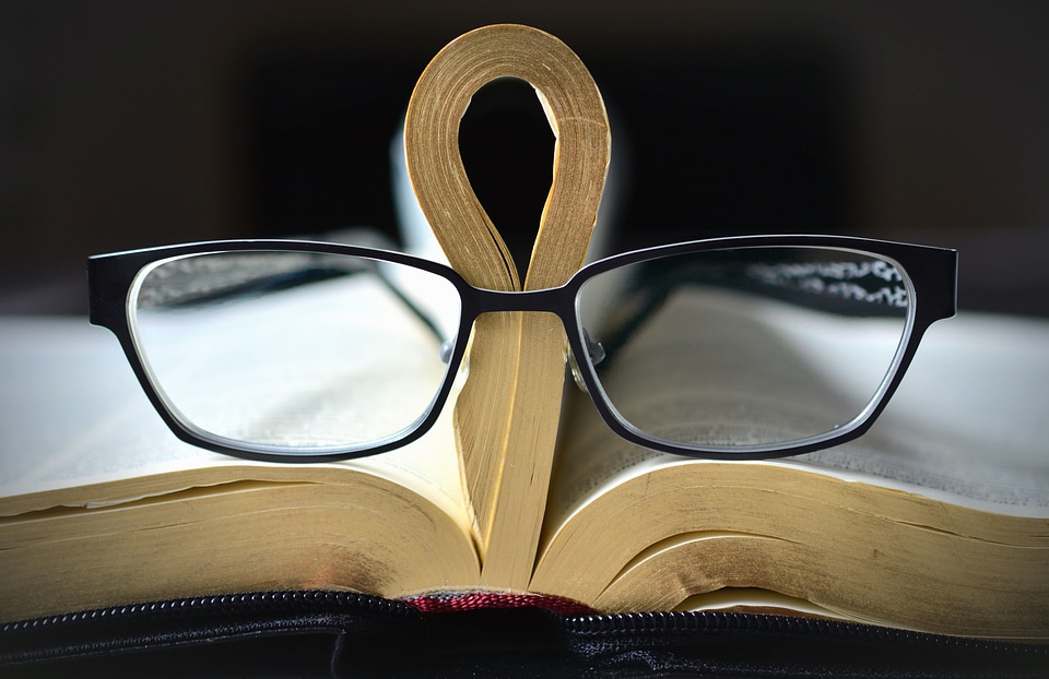 Book eyeglasses learning