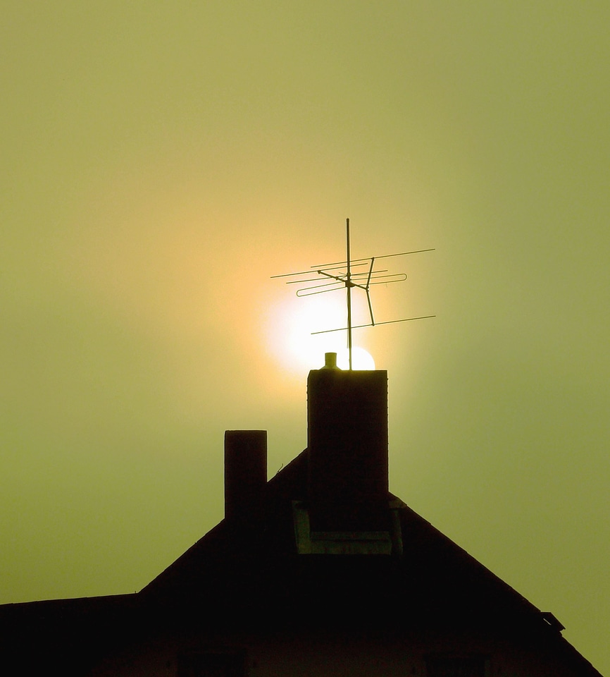 Antenna chimney dusk