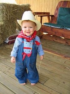 Farm girl happy