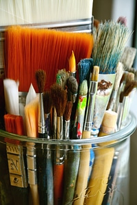 Art brush jar
