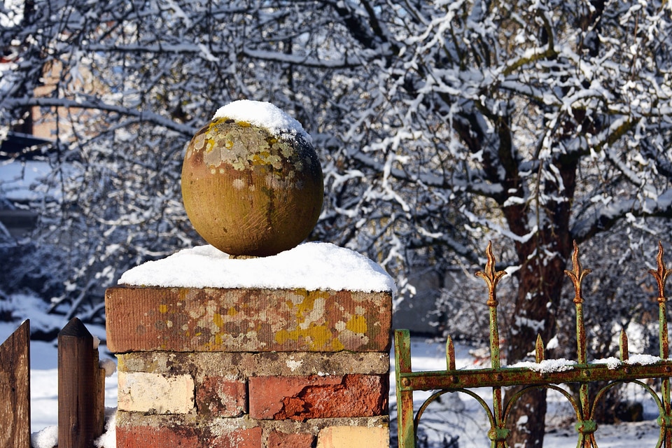 Brick concrete fence
