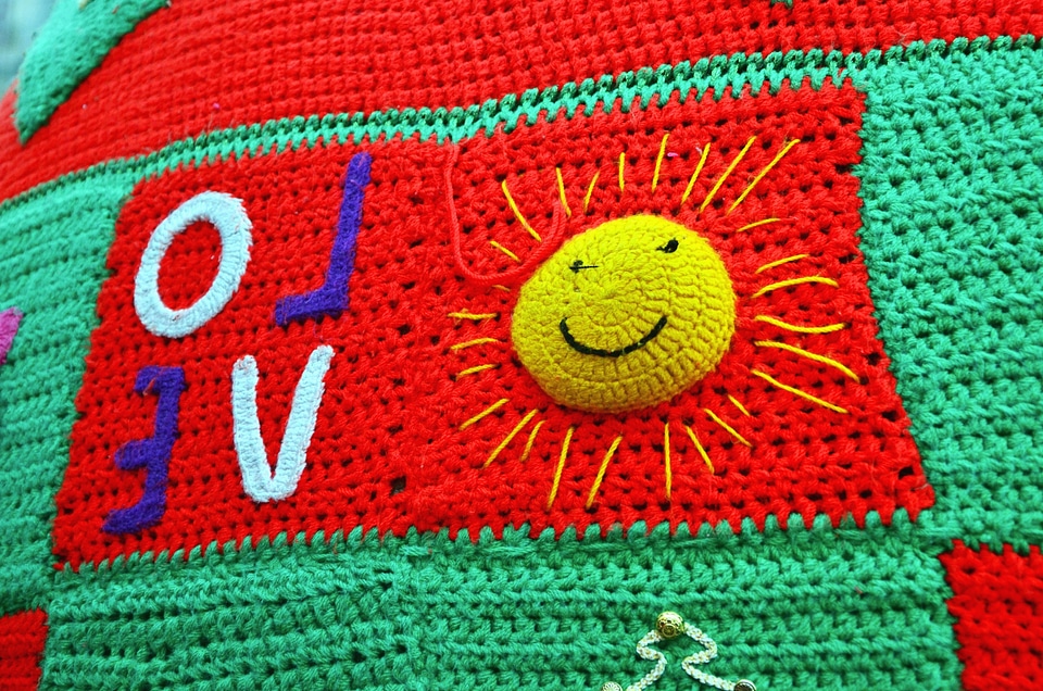 Cloth colorful wool