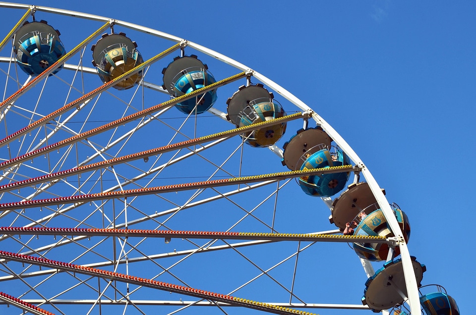 Amusement blue sky construction