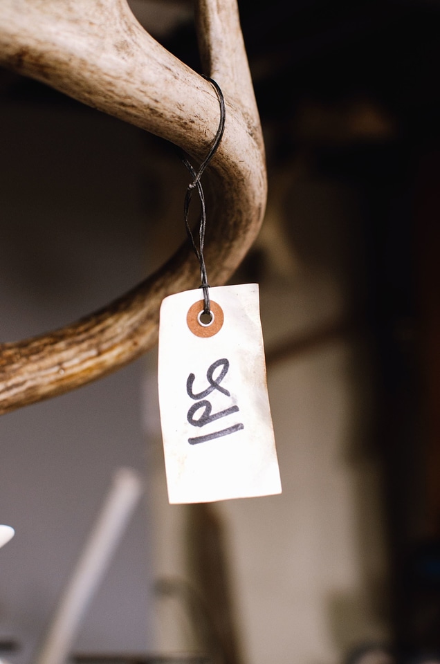 Antique business label
