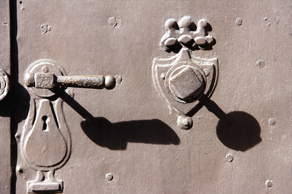 Antique front door gate