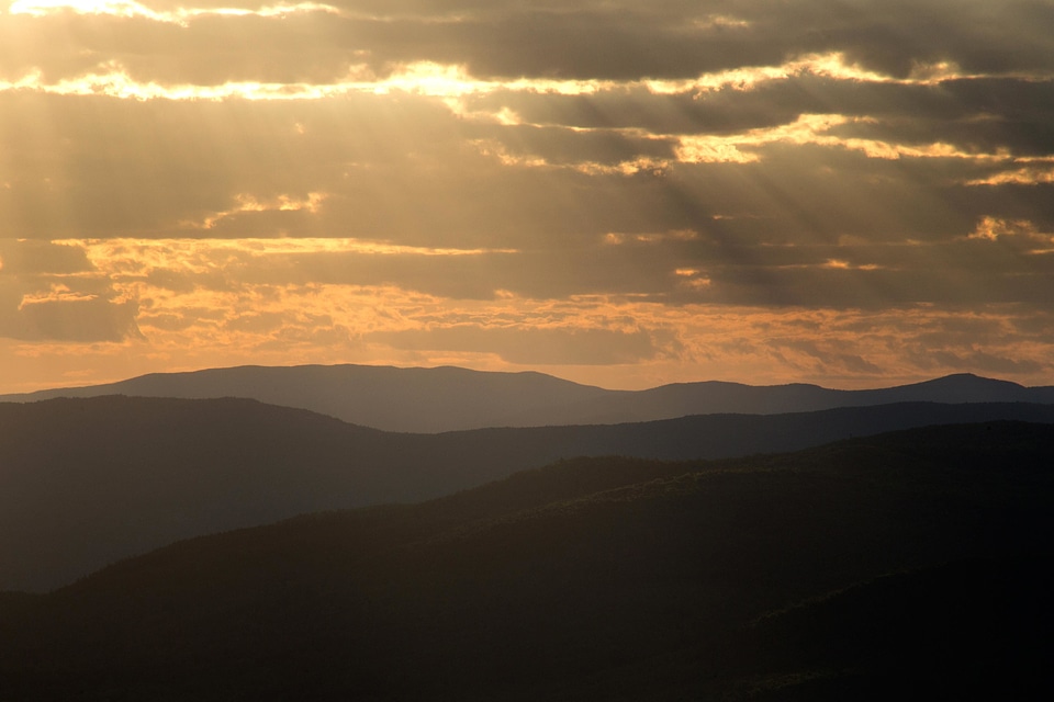 Dawn landscape sky