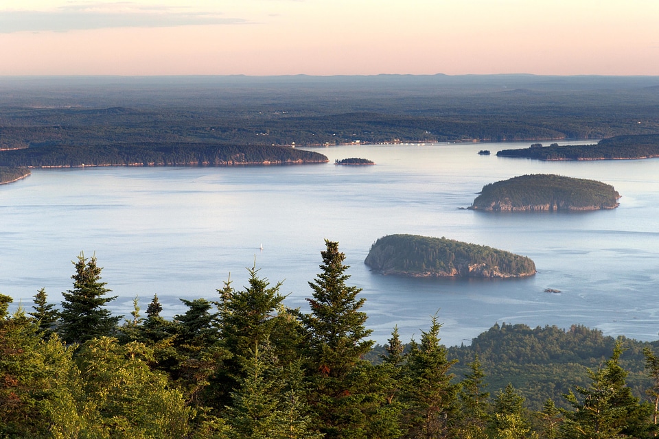 Conifer lake landscape