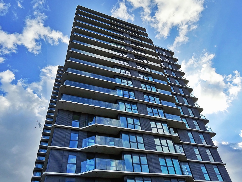 Architecture building clouds