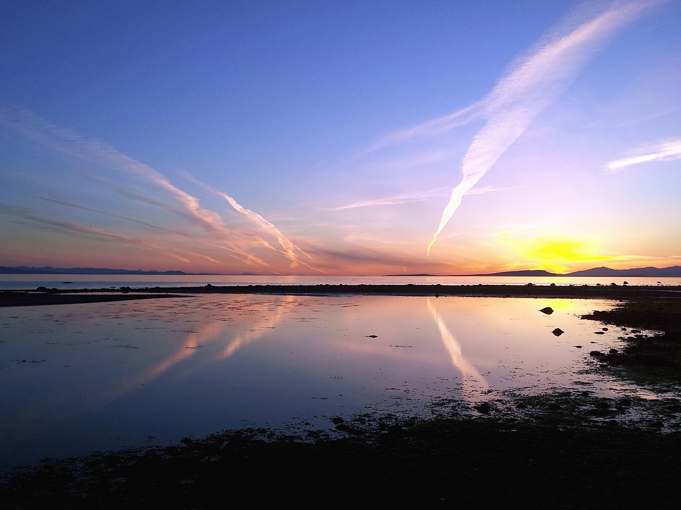 Beach coast dusk