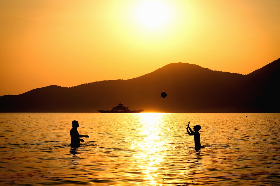 Ball beautiful photo dusk