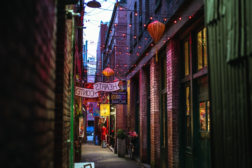Brick building downtown
